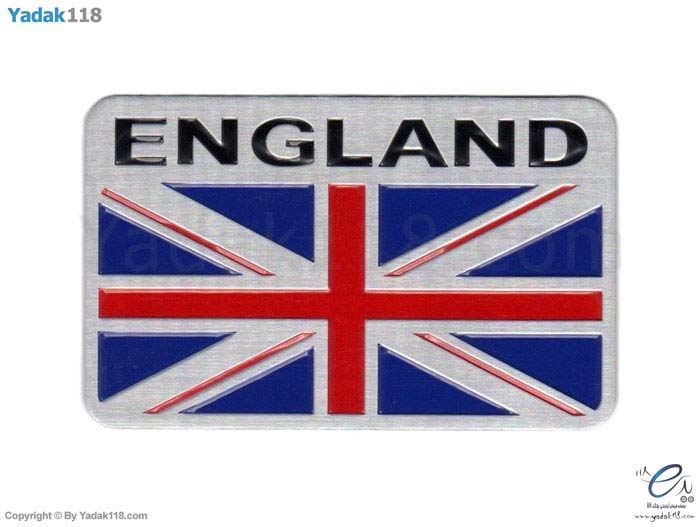 آرم فلزی مستطیل طرح پرچم انگلیس