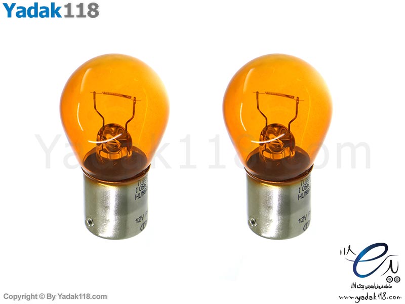 لامپ 1 کنتاکت نارنجی دو عددی P21 21 TUNGSRAM