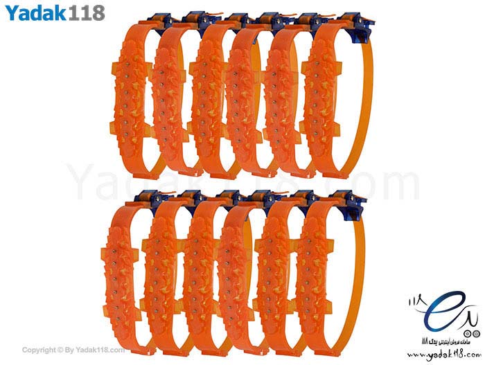 زنجیر چرخ ژله‌ای (نانو پلیمری) 12 کمربندی نارنجی