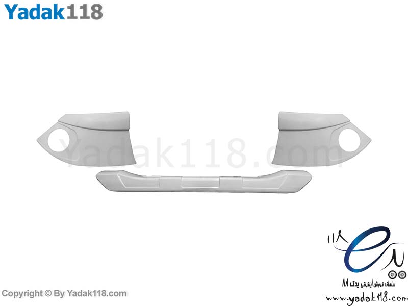 کیت کامل دیفیوزر و اسپویلر سپر جلو تیبا سفید ایده پارت