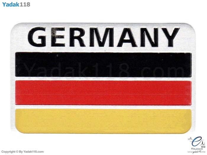 آرم فلزی مستطیل طرح پرچم آلمان