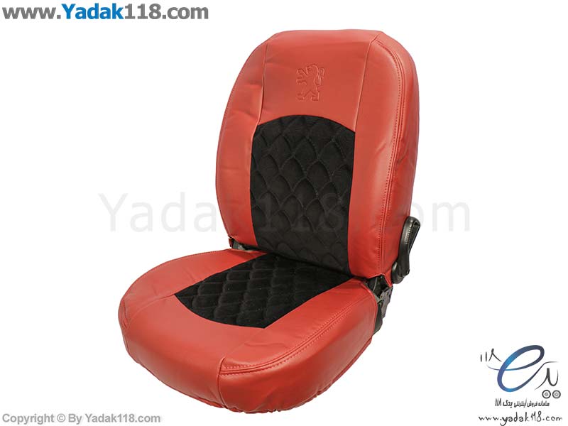 روکش صندلی خودرو پژو 206 چرم و مخمل قرمز مشکی یاشار