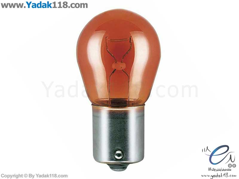 لامپ P21 (یک کنتاکت) چراغ عقب 5 وات Excelite (نارنجی) - کره‌ای
