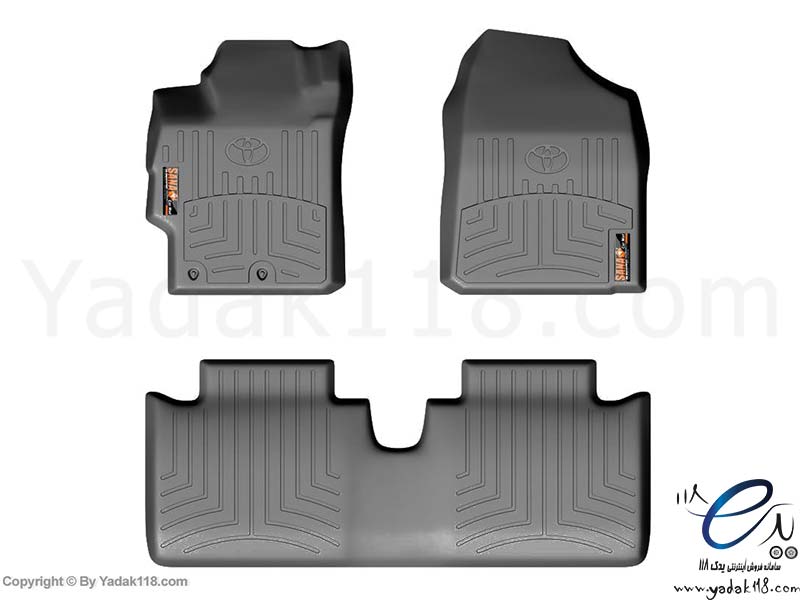 کف پایی تویوتا یاریس (زیرپایی) سه بعدی سانا - طوسی