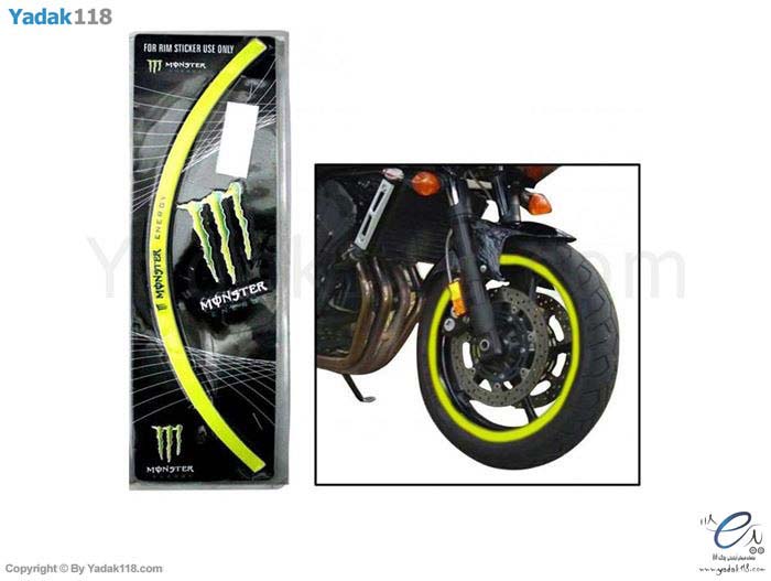 استیکر رینگ (برچسب) زرد فسفری Monster Energy