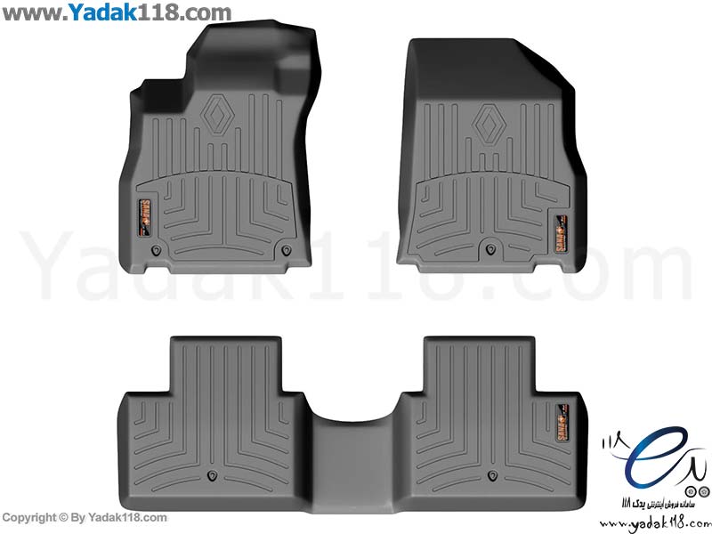 کف پایی رنو تالیسمان (زیرپایی) سه بعدی سانا - طوسی